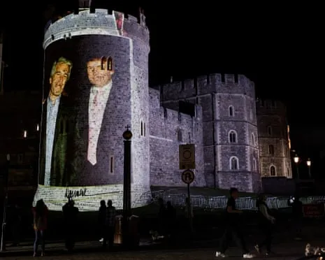 Four Individuals Apprehended Following Projections of Donald Trump and Jeffrey Epstein Projected on Royal Windsor Castle